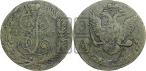 5 копеек 1763 года СПМ (СПМ, Санкт-Петербургский монетный двор)