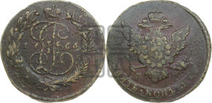 5 копеек 1766 года ММ (ММ, Красный  монетный двор)