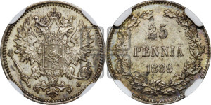 25 пенни 1889 года L