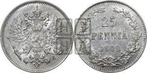 25 пенни 1909 года L