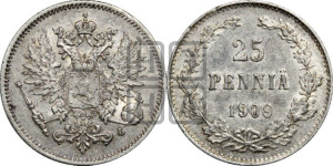 25 пенни 1909 года L