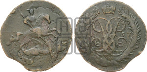 2 копейки 1757 года (гурт сетчатый)