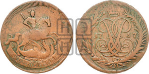 2 копейки 1757 года (гурт сетчатый)