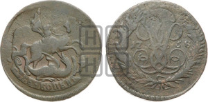 2 копейки 1758 года (гурт сетчатый)