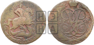 2 копейки 1758 года (гурт сетчатый)