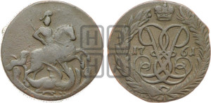 2 копейки 1761 года (гурт сетчатый)