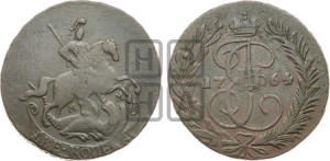 2 копейки 1764 года ММ (ММ, Красный  монетный двор)