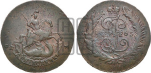 2 копейки 1765 года СПМ (СПМ, Санкт-Петербургский монетный двор)