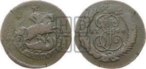 2 копейки 1766 года СПМ (СПМ, Санкт-Петербургский монетный двор)