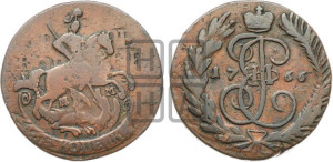 2 копейки 1766 года ММ (ММ, Красный  монетный двор)