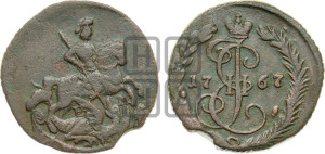 Денга 1767 года ЕМ (ЕМ, Екатеринбургский монетный двор)