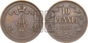 10 пенни 1866 года