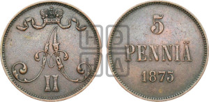 5 пенни 1875 года