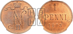 1 пенни 1905 года