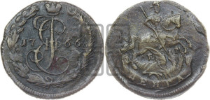 Денга 1766 года ЕМ (ЕМ, Екатеринбургский монетный двор)