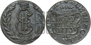 Полушка 1773 года КМ (для Сибири)