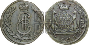 1 копейка 1773 года КМ (для Сибири)
