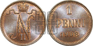 1 пенни 1908 года