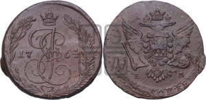 5 копеек 1764 года ЕМ (ЕМ, Екатеринбургский монетный двор)