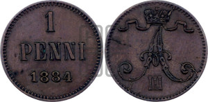1 пенни 1884 года