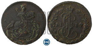 Денга 1784 года КМ (КМ, Сузунский монетный двор)