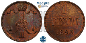 1 пенни 1893 года