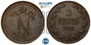 10 пенни 1908 года