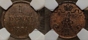 Пенни 1874 года