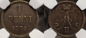 Пенни 1874 года