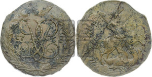 2 копейки 1758 года (гурт “ЕКАТЕРИНБУРГСКОГО ДВОРА”)