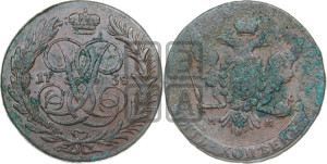 5 копеек 1758 года ММ (ММ)
