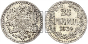 25 пенни 1869 года S