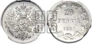 25 пенни 1909 года L