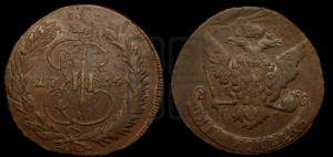 5 копеек 1764 года ММ (ММ, Красный  монетный двор)