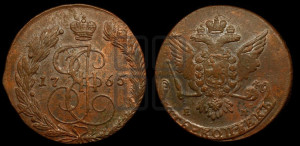 5 копеек 1765 года ЕМ (ЕМ, Екатеринбургский монетный двор)