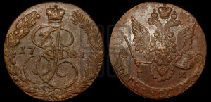 5 копеек 1781 года ЕМ (ЕМ, Екатеринбургский монетный двор)