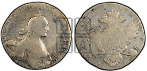 1 рубль 1772 года СПБ/ЯЧ ( СПБ, без шарфа на шее)
