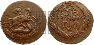 2 копейки 1765 года СПМ (СПМ, Санкт-Петербургский монетный двор)