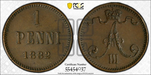 1 пенни 1882 года