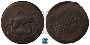 Копейка 1759 года (с вензелем Елизаветы I)