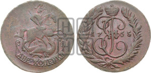 2 копейки 1765 года ММ (ММ, Красный  монетный двор)