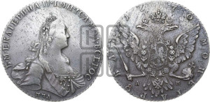 1 рубль 1770 года ММД/ДМ ( MMД, без шарфа на шее)