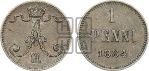 1 пенни 1884 года