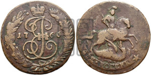 2 копейки 1766 года СПМ (СПМ, Санкт-Петербургский монетный двор)
