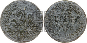 1 копейка 1709 года БГ (БГ, всадник в плаще, точка / точка)