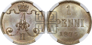 Пенни 1875 года