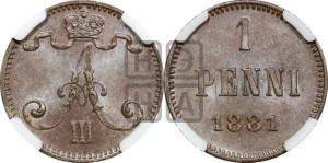 1 пенни 1881 года