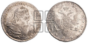 1 рубль 1737 года (портрет работы Гедлингера)