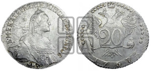 20 копеек 1767 года ММД (без шарфа на шее)