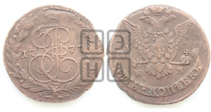 5 копеек 1777 года ЕМ (ЕМ, Екатеринбургский монетный двор)
